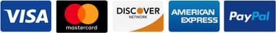Secure payment: Visa, Mastercard, Amex, PayPal