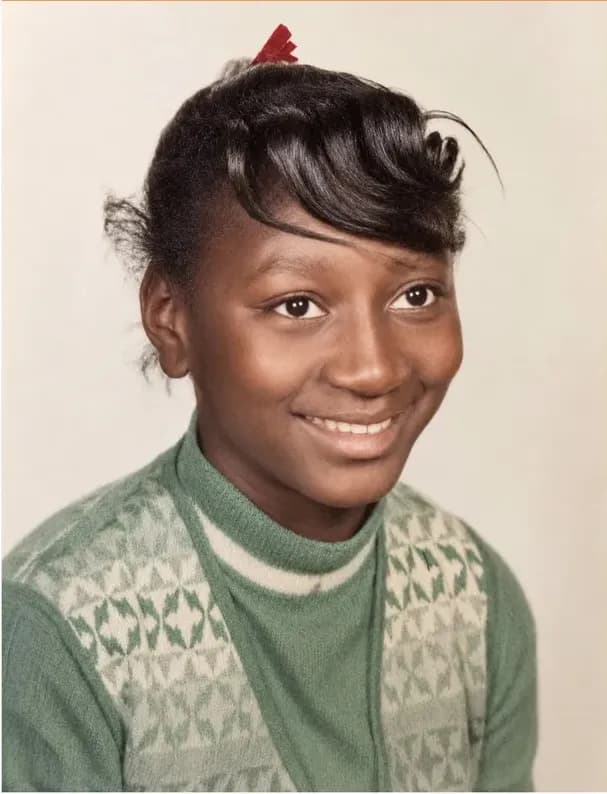 Restored by a real artist, this discoloured photograph is ready to frame again