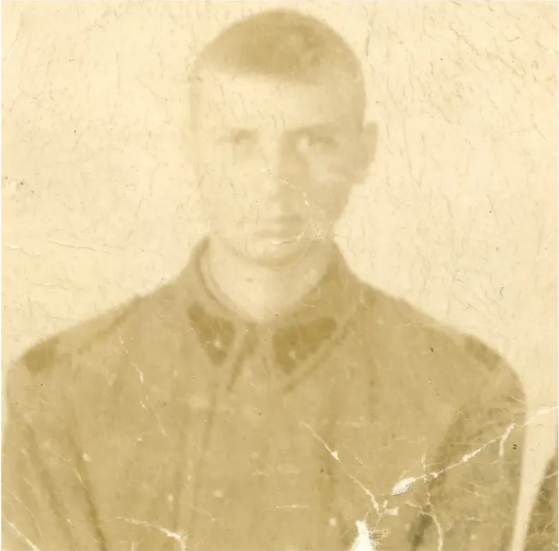 Damaged discoloured photograph in need of professional photo restoration