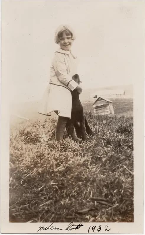 Old discoloured photograph showing its age, before photo restoration