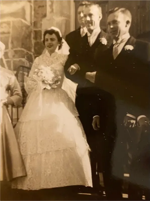 Old faded photograph showing its age, before photo restoration