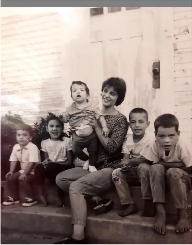 Old faded photograph showing its age, before photo restoration